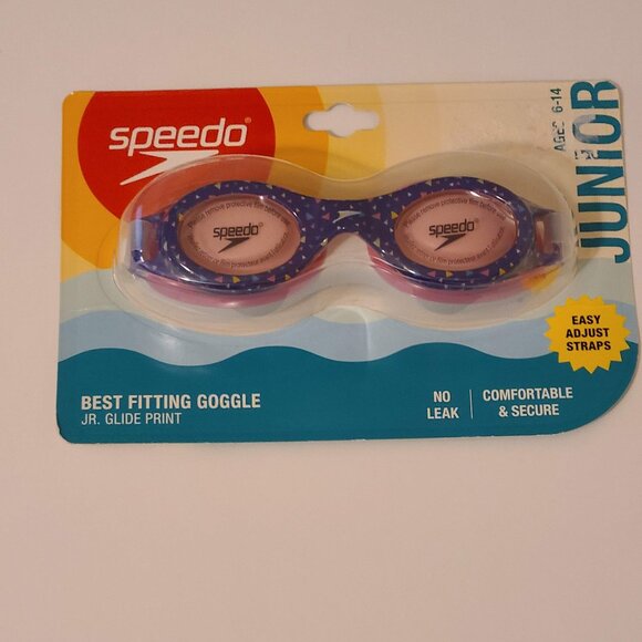Speedo Other - SPEEDO BLUE JR. GLIDE PRINT SWIM GOGGLES - 6-14Y